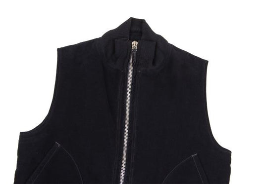 45rpm Cotton Velour Padded Double Zip Vest Blue Size 3