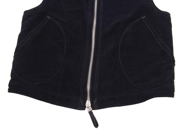 45rpm Cotton Velour Padded Double Zip Vest Blue Size 3