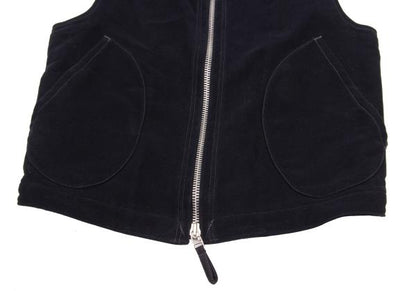 45rpm Cotton Velour Padded Double Zip Vest Blue Size 3