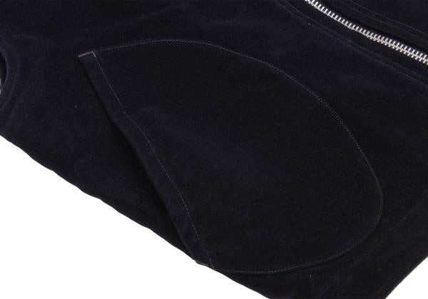 45rpm Cotton Velour Padded Double Zip Vest Blue Size 3