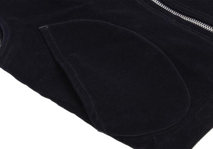 45rpm Cotton Velour Padded Double Zip Vest Blue Size 3