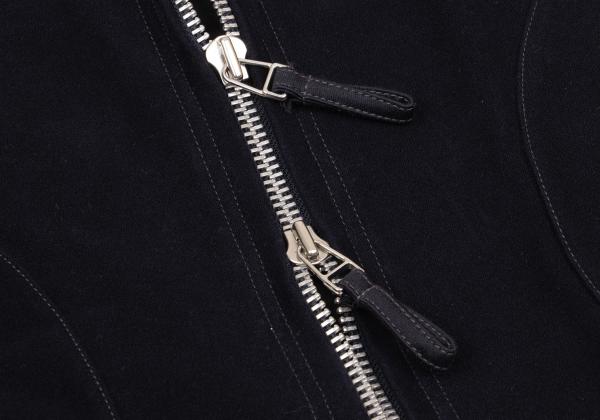 45rpm Cotton Velour Padded Double Zip Vest Blue Size 3