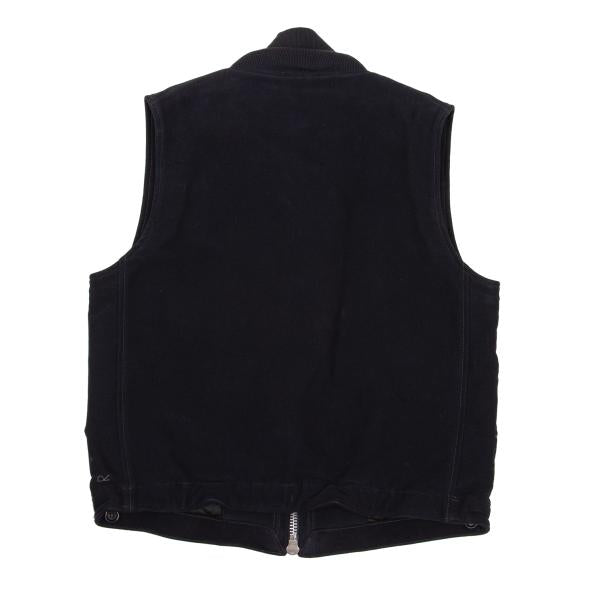 45rpm Cotton Velour Padded Double Zip Vest Blue Size 3