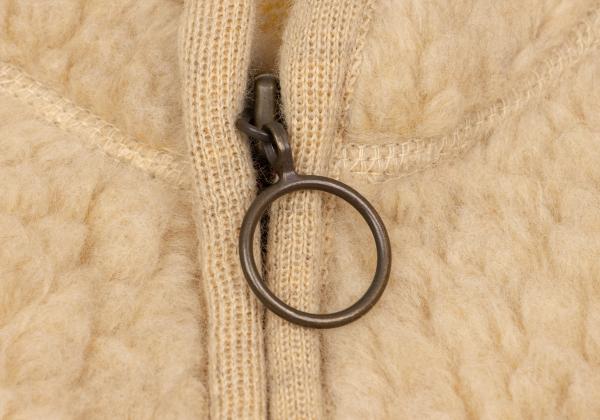 45rpm& Beige Wool Blend Boa Fleece Zip Up Vest Size 3