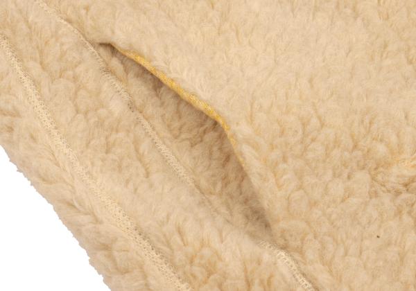 45rpm& Beige Wool Blend Boa Fleece Zip Up Vest Size 3