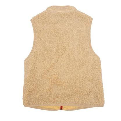 45rpm& Beige Wool Blend Boa Fleece Zip Up Vest Size 3
