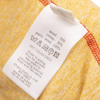45rpm& Beige Wool Blend Boa Fleece Zip Up Vest Size 3