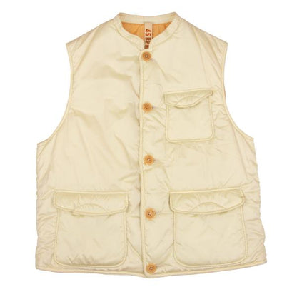 45rpm& Poly-Nylon Flap Pocket Padded Vest Cream Size 4