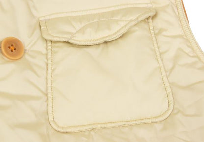 45rpm& Poly-Nylon Flap Pocket Padded Vest Cream Size 4
