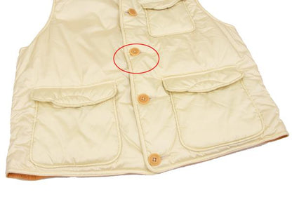 45rpm& Poly-Nylon Flap Pocket Padded Vest Cream Size 4