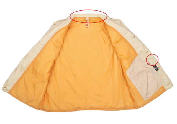 45rpm& Poly-Nylon Flap Pocket Padded Vest Cream Size 4