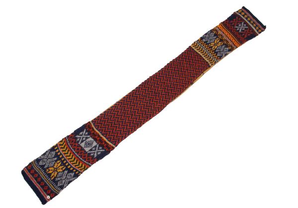 45rpm Ethnic Pattern Horse Print Wool Scarf Blue