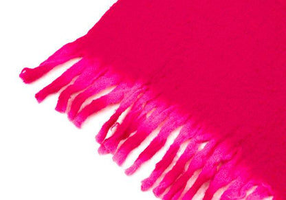 45rpm R by Wool Fringe Oversized Scarf Pink