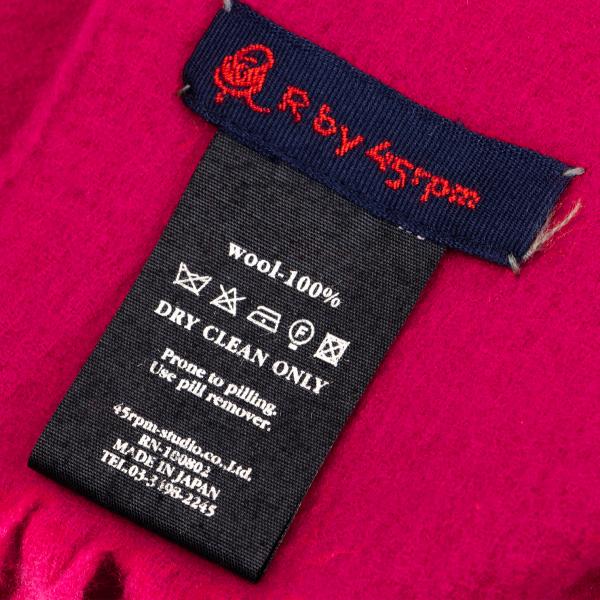45rpm R by Wool Fringe Oversized Scarf Pink