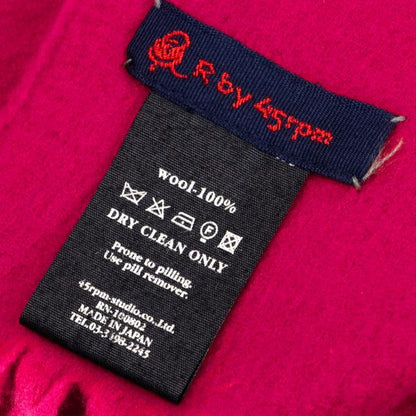 45rpm R by Wool Fringe Oversized Scarf Pink