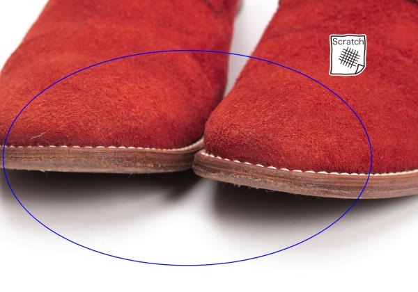 45rpm 45R Horse Suede Plain Toe Shoes Red Size 5 (27cm)