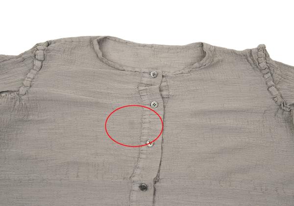 ISSEY MIYAKE me Horizontal Pleat Flare Blouse Gray Size F