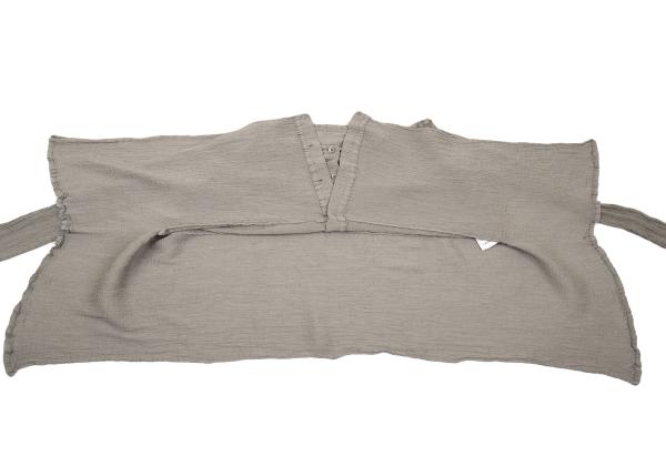 ISSEY MIYAKE me Horizontal Pleat Flare Blouse Gray Size F