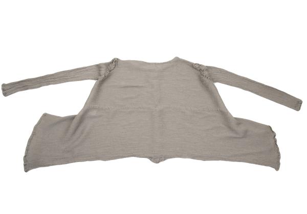 ISSEY MIYAKE me Horizontal Pleat Flare Blouse Gray Size F