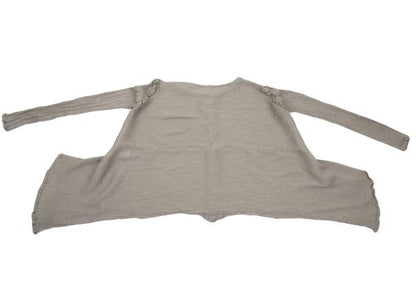 ISSEY MIYAKE me Horizontal Pleat Flare Blouse Gray Size F