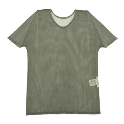PLEATS PLEASE Mesh Pleated T-Shirt Green Size 3