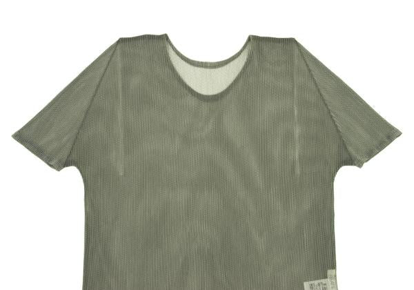 PLEATS PLEASE Mesh Pleated T-Shirt Green Size 3