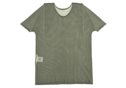 PLEATS PLEASE Mesh Pleated T-Shirt Green Size 3