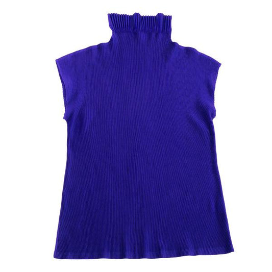 PLEATS PLEASE Mist Pleats Neck Tank Top Blue Size 3