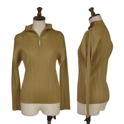 PLEATS PLEASE Pleated Skipper Cut & Sew Top Gold Size 3