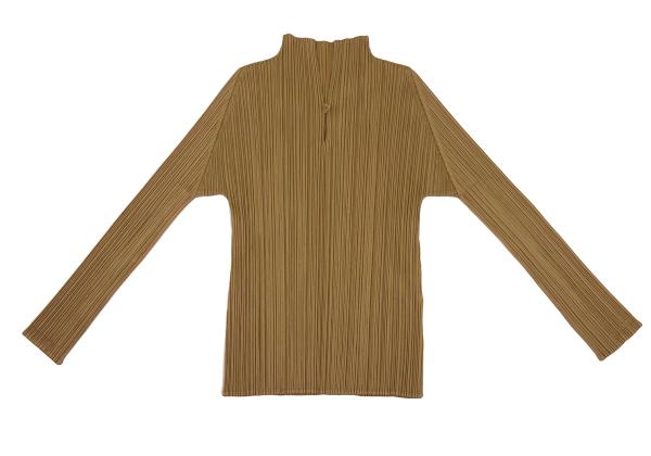 PLEATS PLEASE Pleated Skipper Cut & Sew Top Gold Size 3
