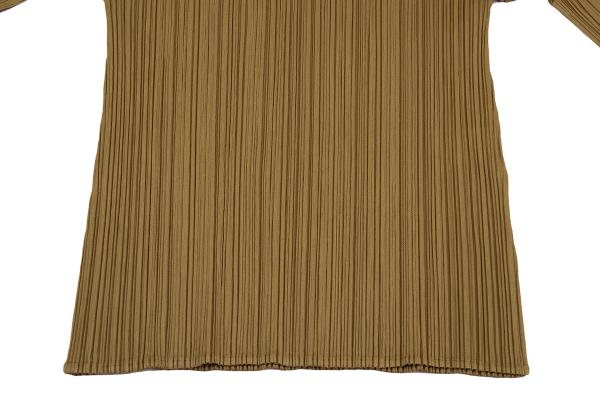 PLEATS PLEASE Pleated Skipper Cut & Sew Top Gold Size 3