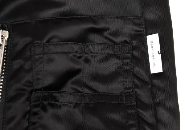 SUPERTHANKS Black Reversible MA-1 Bomber Jacket Size M