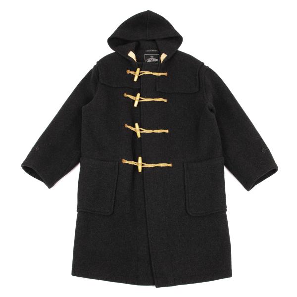GLOVERALL Charcoal Melton Wool Duffle Coat Size S