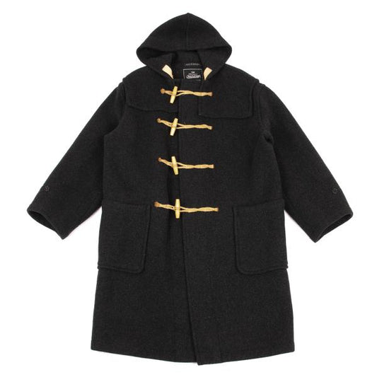 GLOVERALL Charcoal Melton Wool Duffle Coat Size S