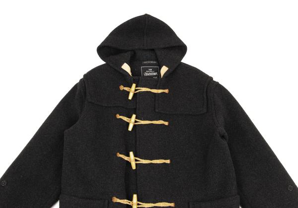 GLOVERALL Charcoal Melton Wool Duffle Coat Size S