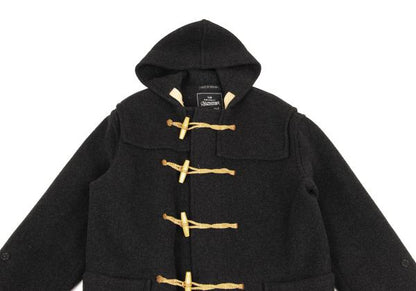 GLOVERALL Charcoal Melton Wool Duffle Coat Size S