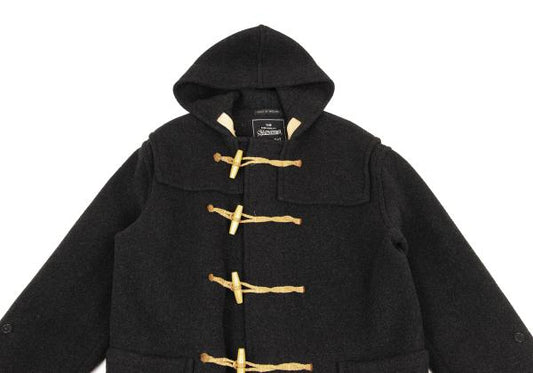 GLOVERALL Charcoal Melton Wool Duffle Coat Size S