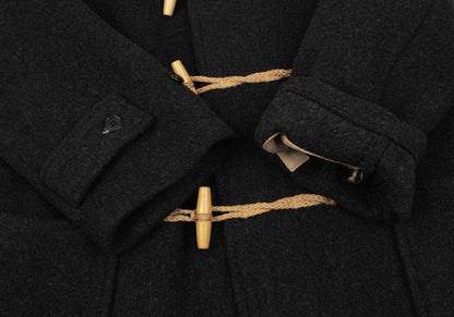 GLOVERALL Charcoal Melton Wool Duffle Coat Size S