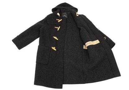 GLOVERALL Charcoal Melton Wool Duffle Coat Size S