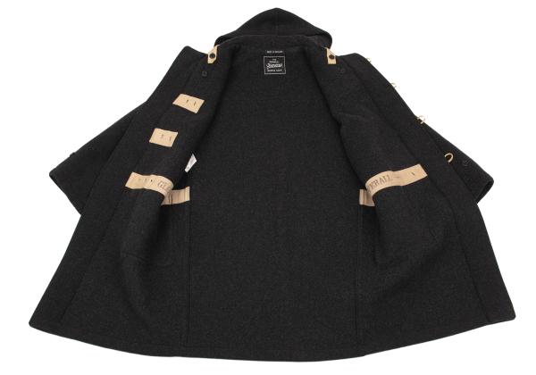 GLOVERALL Charcoal Melton Wool Duffle Coat Size S