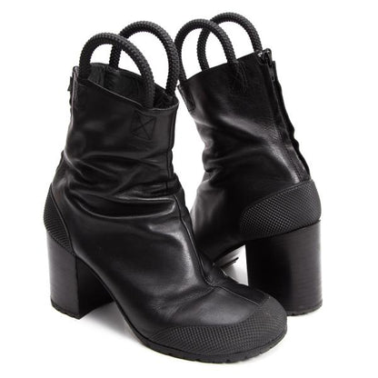RANDOM IDENTITIES 19SS Black Loop Heel Boots Size 40 (25cm)