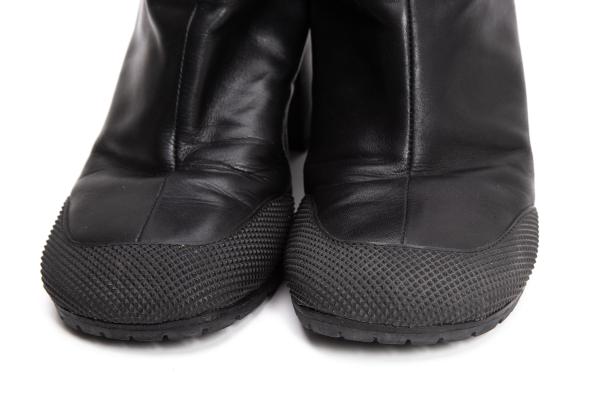 RANDOM IDENTITIES 19SS Black Loop Heel Boots Size 40 (25cm)