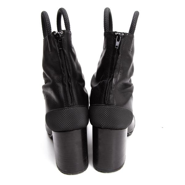 RANDOM IDENTITIES 19SS Black Loop Heel Boots Size 40 (25cm)