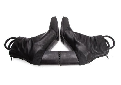 RANDOM IDENTITIES 19SS Black Loop Heel Boots Size 40 (25cm)