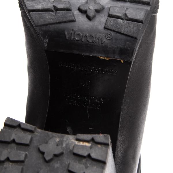 RANDOM IDENTITIES 19SS Black Loop Heel Boots Size 40 (25cm)