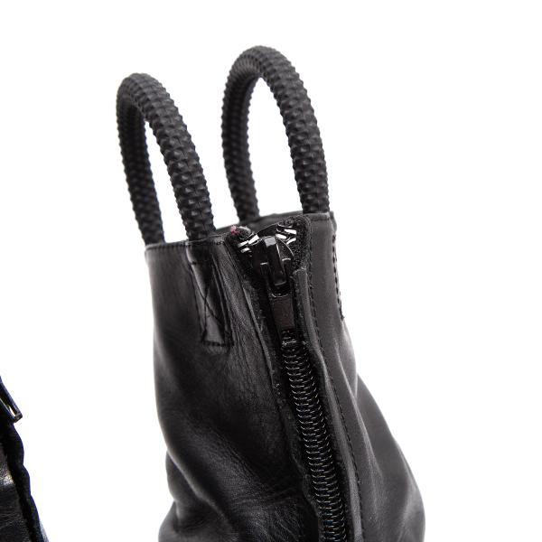RANDOM IDENTITIES 19SS Black Loop Heel Boots Size 40 (25cm)
