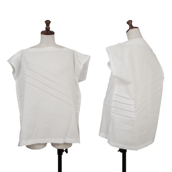 ISSEY MIYAKE 132 5. Poly Bias Pleated Blouse White Size 2