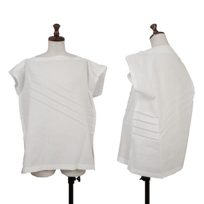 ISSEY MIYAKE 132 5. Poly Bias Pleated Blouse White Size 2
