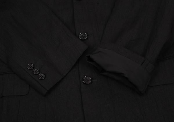 COMME des GARCONS HOMME Linen 3B Blazer Black Size M