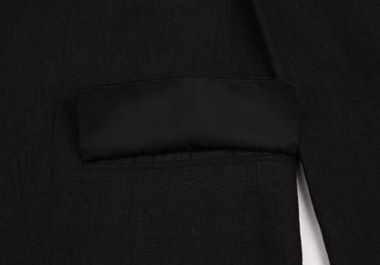 COMME des GARCONS HOMME Linen 3B Blazer Black Size M
